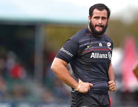 Juan Figallo of Saracens. Saracens v Harlequins, LV= Cup, Allianz Park, Hendon, Rugby Union, 2/11/2014 © Matthew Impey/Wiredphotos.co.uk. tel: 07789 130 347 email: matt@wiredphotos.co.uk