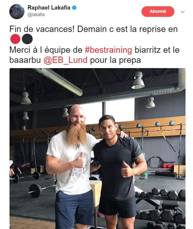 Photo Raphaël Lakafia est prêt pour la reprise avec le Rugby Club