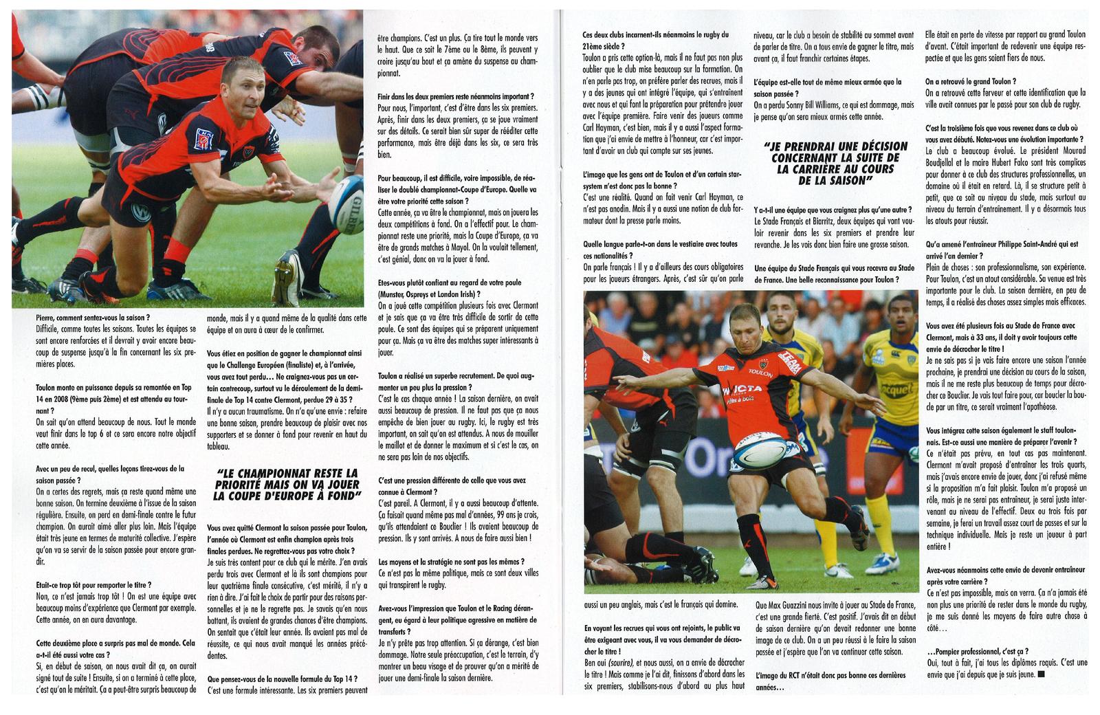 Contents Page Rugby Magazine Revue de presse Rugby Magazine n°3 - Blog RCT